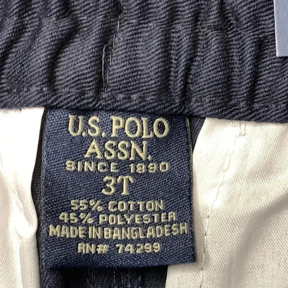 US Polo Navy Blue Boys School Uniform Shorts Toddler - Picture 3 of 6